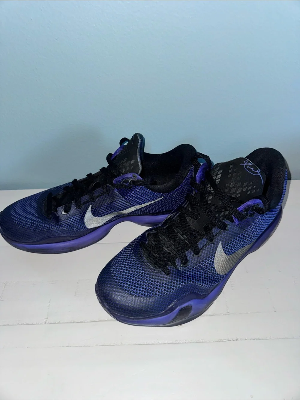 Nike Kobe X 10 Blackout Persian Violet Basketball Shoes Mens Size 11.5